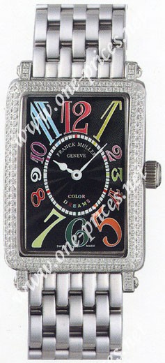 Franck Muller Ladies Large Long Island Large Ladies Wristwatch 1002 QZ COL D-2-1002 QZ COL D-2